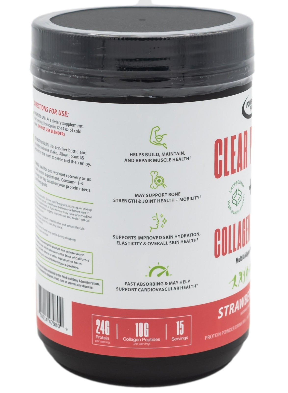 POWER PLAY FUEL Clear Protein & Collagen Peptides Powder – Strawberry Kiwi