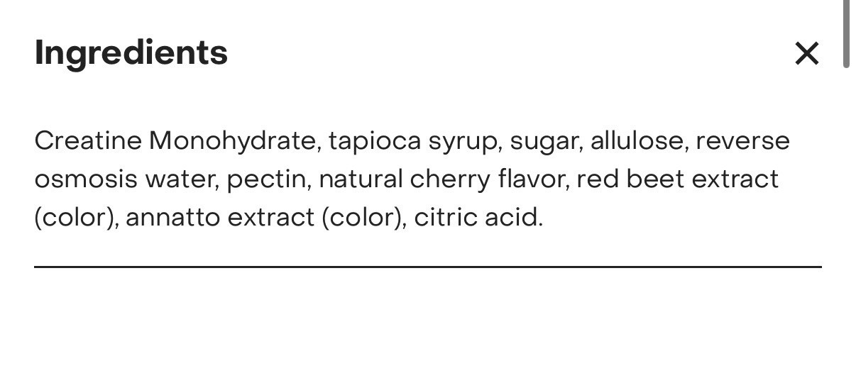 Create Creatine Monohydrate Gummies Sour Cherry Non-GMO 90 Ct 4.5g 1 lb
