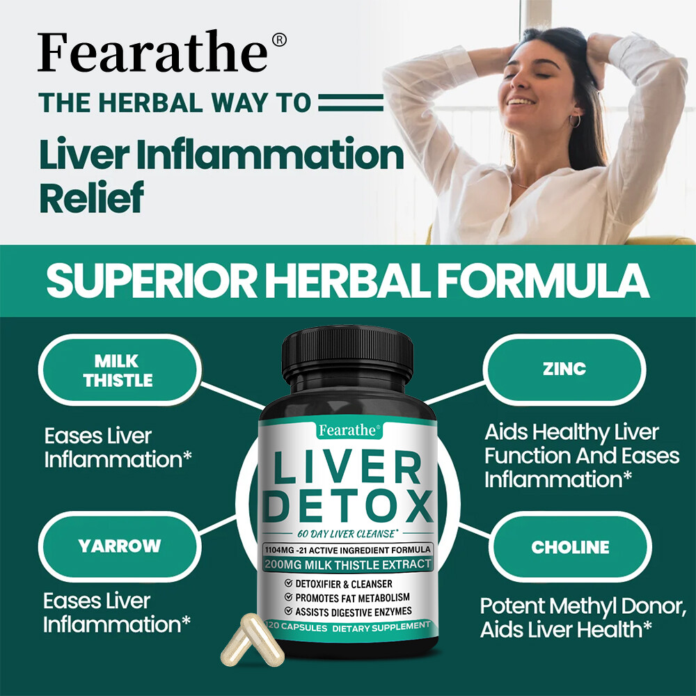 Liver Detoxification – 21 Active Ingredients Promote Fat Metabolism, Cleansing