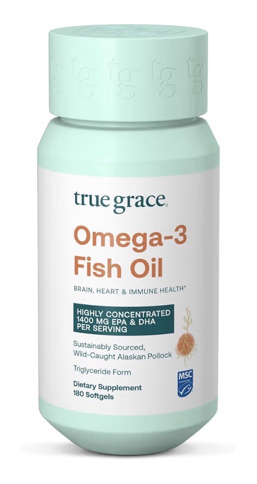True Grace Omega-3 Fish Oil 1400mg EPA DHA Brain Heart Joint Immune Support 180s