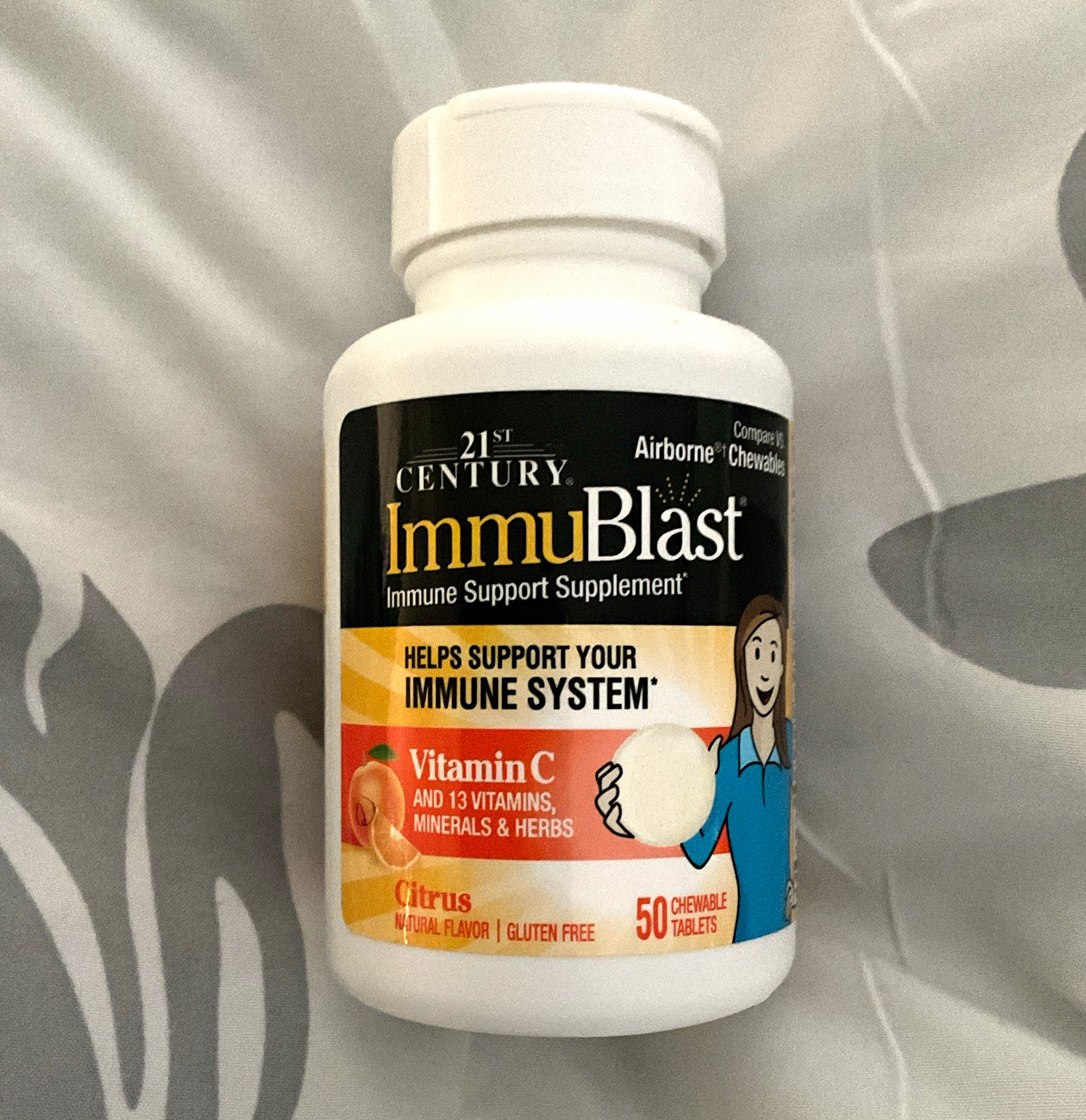 21st Century ImmuBlast Immune Support Vitamin C 1000mg Citrus 50 Chew Tabs
