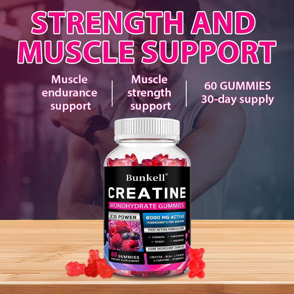Creatine Gummies 8000mg – Enhance muscle strength and endurance, muscle growth