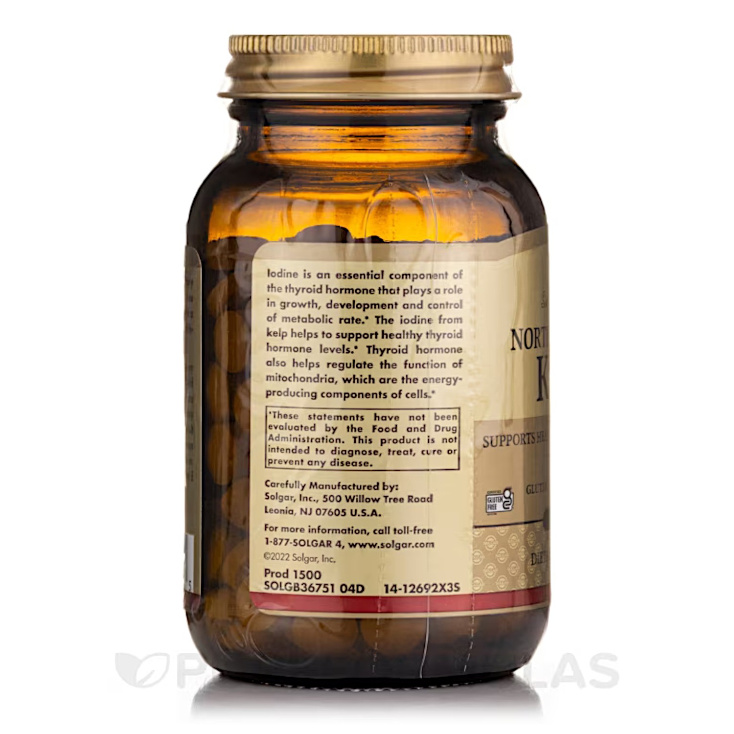 Solgar North Atlantic Kelp,Natural Iodine Source,Thyroid Supports,250VeganTabs