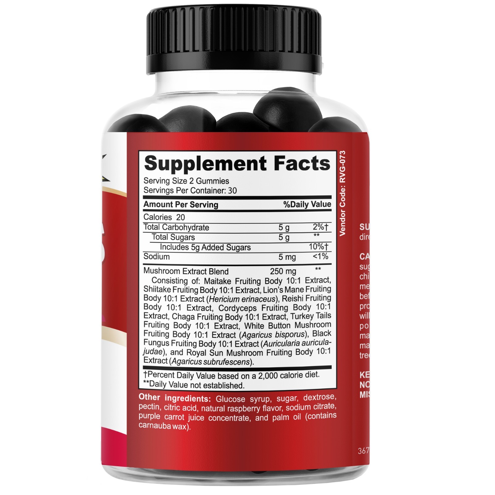 Brain Memory and Focus Supplement for Adults with Functional Mushroom- 60 Gummy