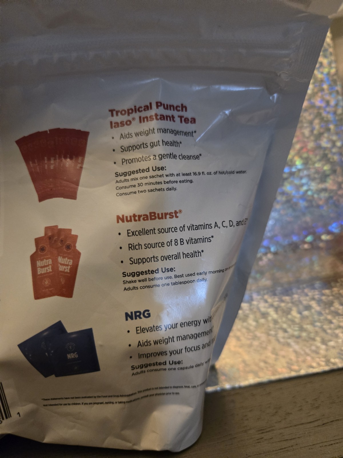 5 Day Synergy Sample Kit: TLC NRG, NutraBurst, Iaso Tea Tropical Punch