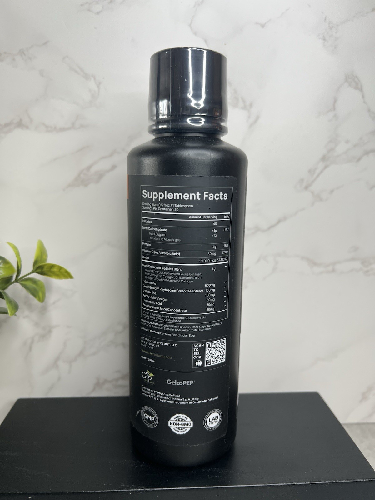 Terra ELMNT Multi Collagen Burn Liquid Collagen Non-GMO 15.21 fl oz