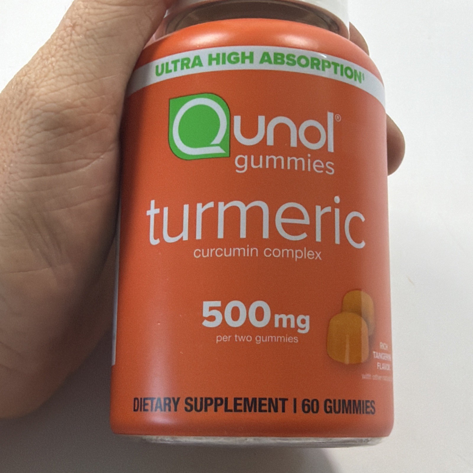 Qunol Gummies Turmeric 500 mg Creamy Orange Flavor 60 Gummies Exp 10/2026 Sealed