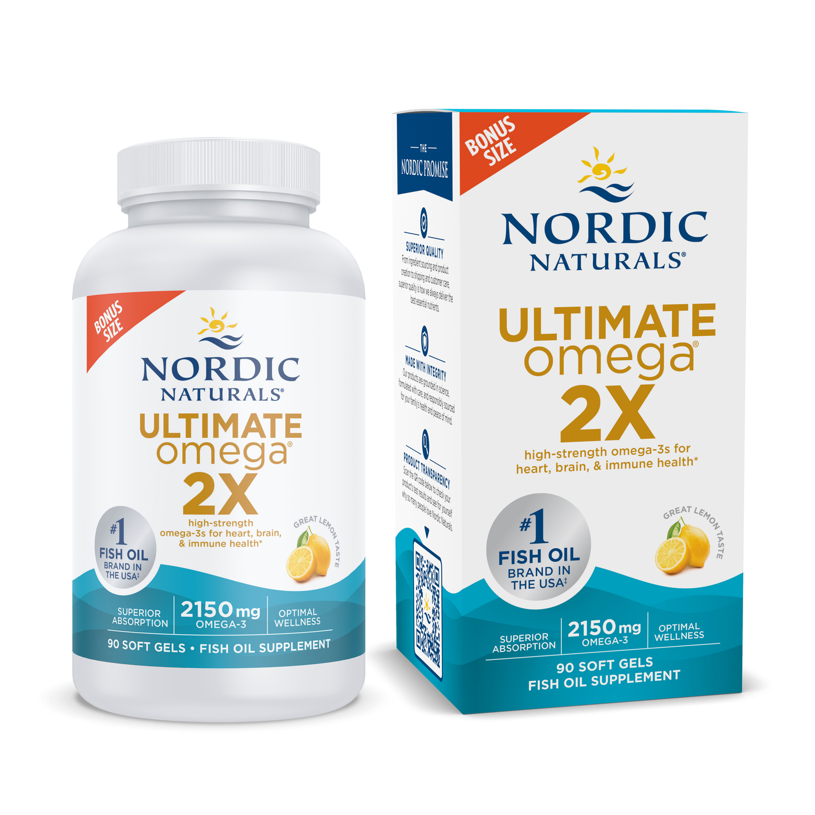 Nordic Naturals Ultimate Omega 2X – Omega for Heart, Brain & Immune Health 90 Ct