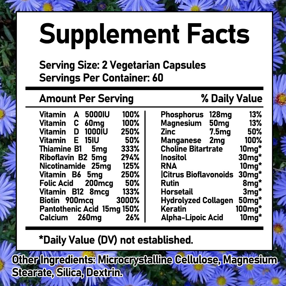 Women’s Hair Growth Supplement Capsules – 26 Minerals & Vitamins EXP – 06/2026