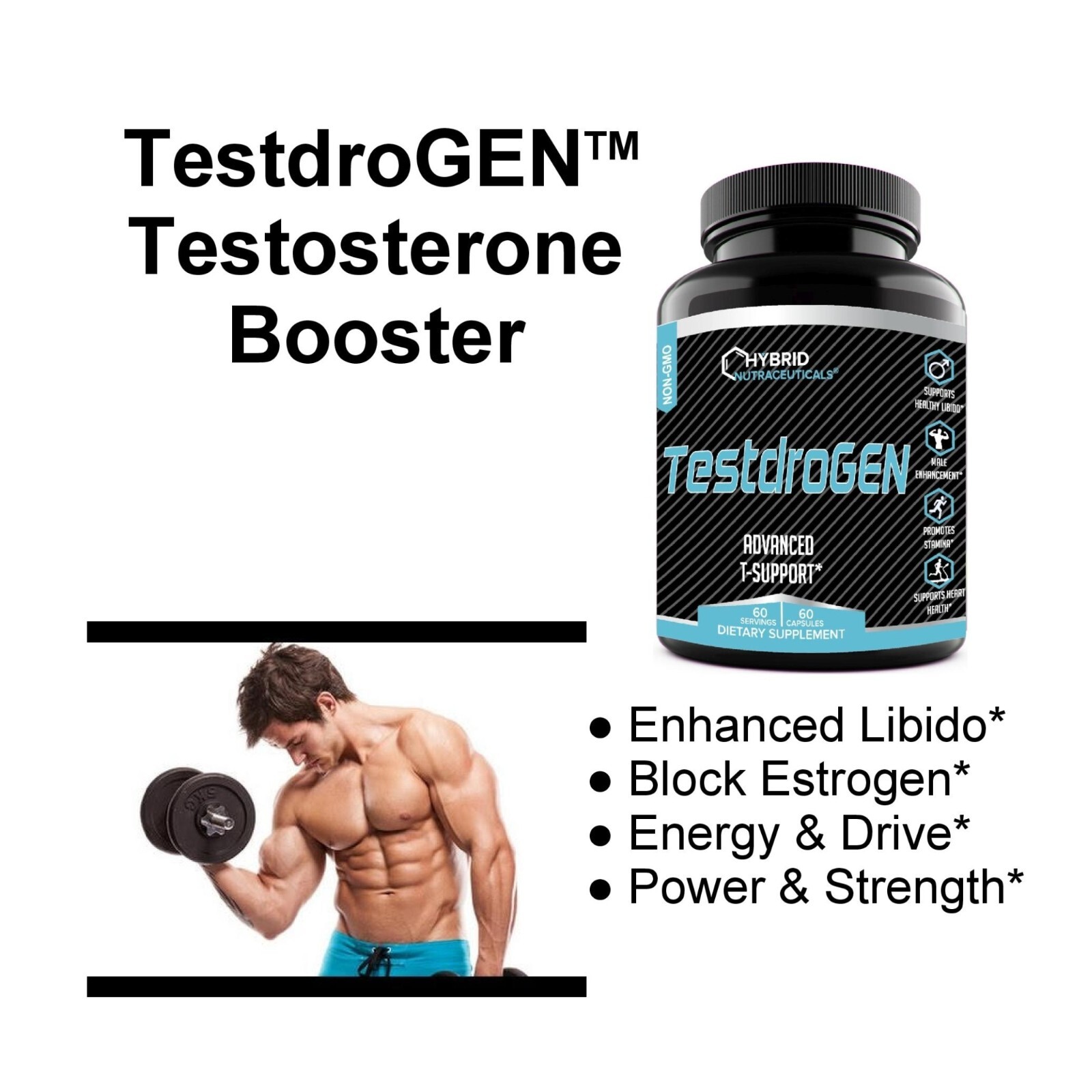 Best Test Booster Testosterone Supplement for Men, Estrogen Blocker Libido Pills