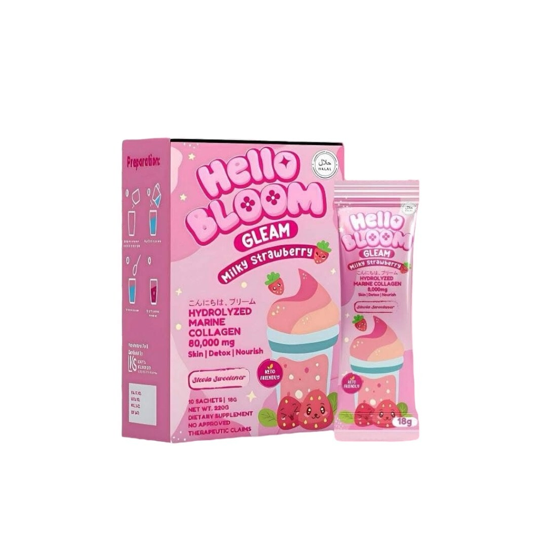 Hello BLOOM GLAM Collagen Drinks 18g x 10 Sachets