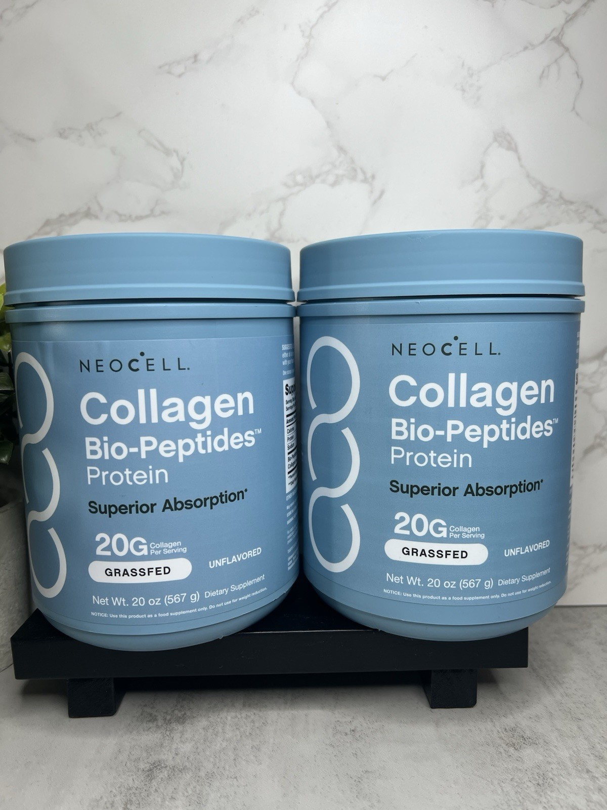 NeoCell Collagen Bio-Peptides Powder Unflavored 20g 20oz (2 Pack) Exp 06/30