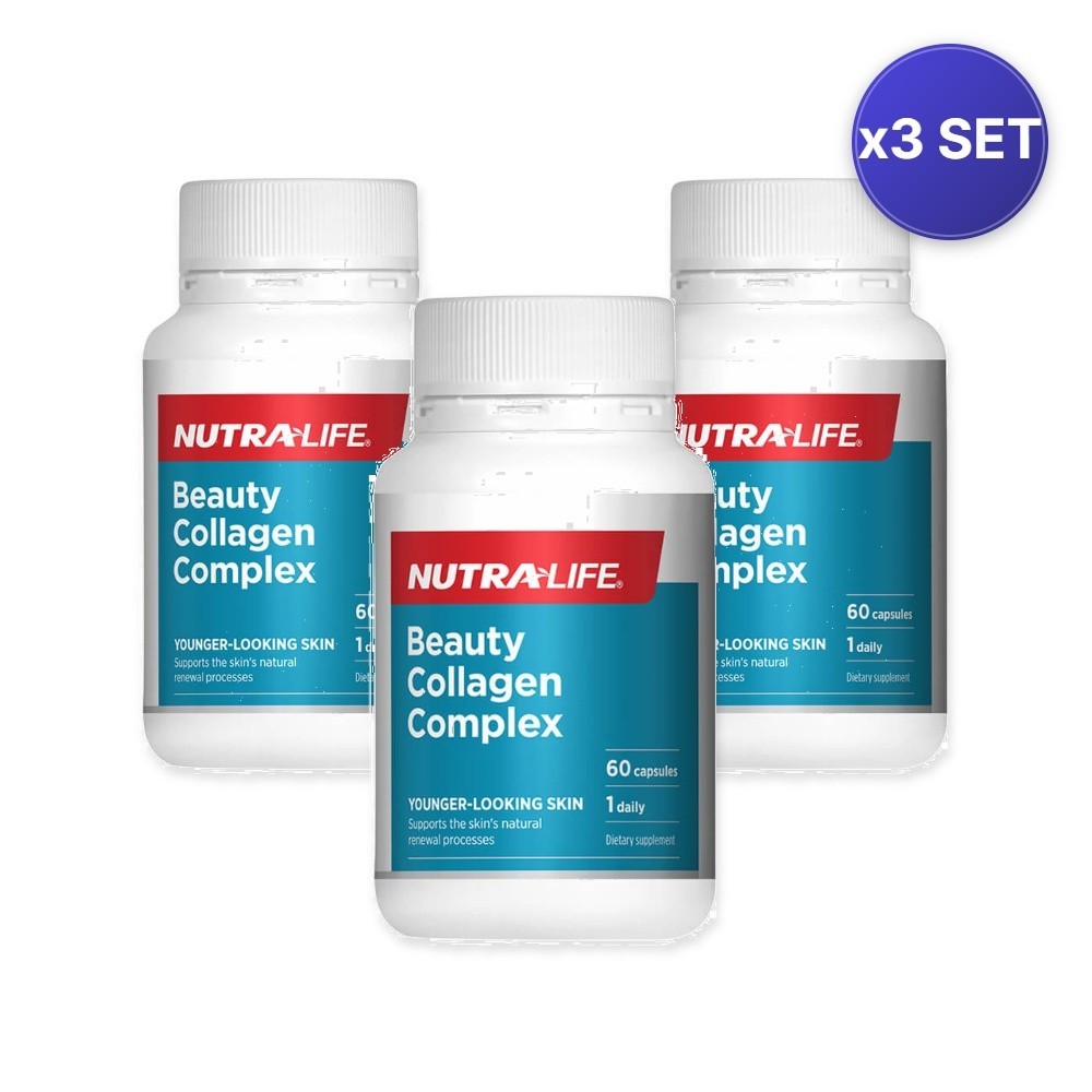 NutraLife Beauty Collagen Complex (60 Capsules) – 3 Pack