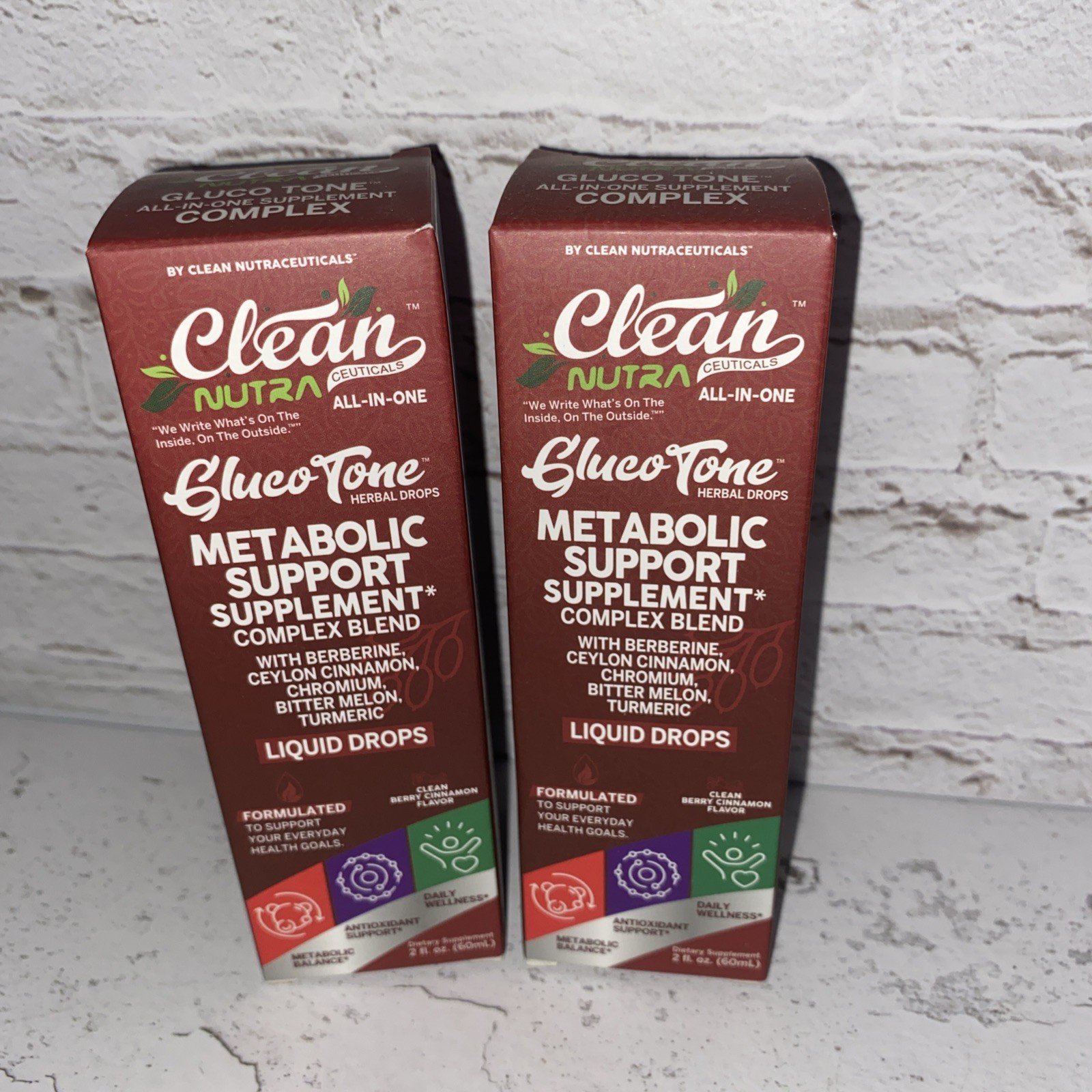 Clean nutra 2 pack! Gluco tone, metabolic support supplement. Free shipping