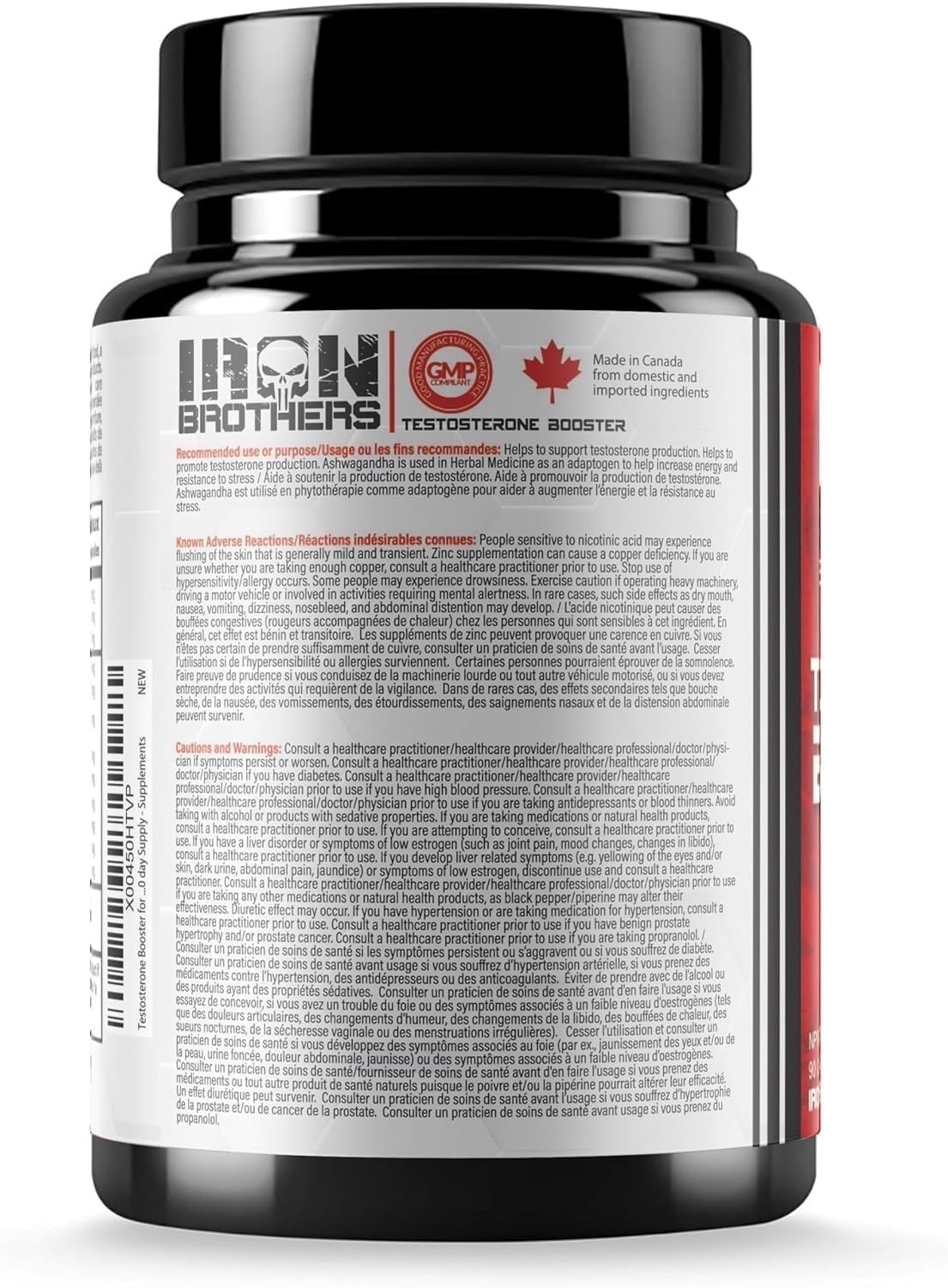 Iron Brothers Testosterone Booster for Men, Male Enhancement, Libido, Energy 90C