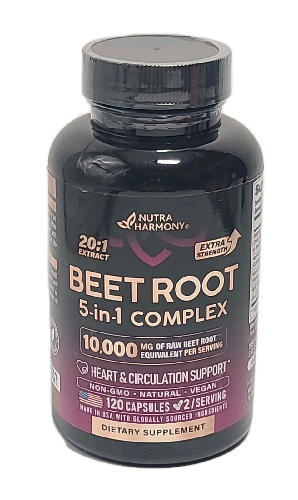BEET ROOT CAPSULES – Healthy Blood Pressure Support 120 COUNT (Pack of 1 ) 02/28
