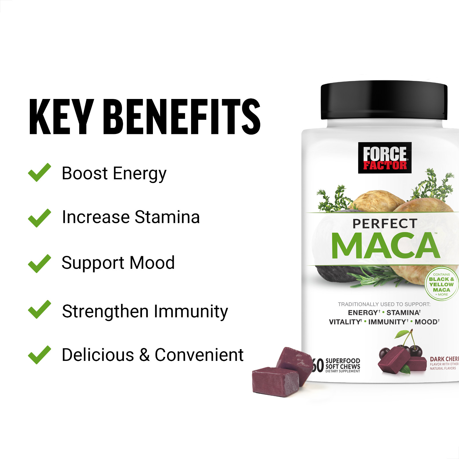 Force Factor Perfect Maca, Maca Root & DIM Supplement w/ Saffron to boost energy