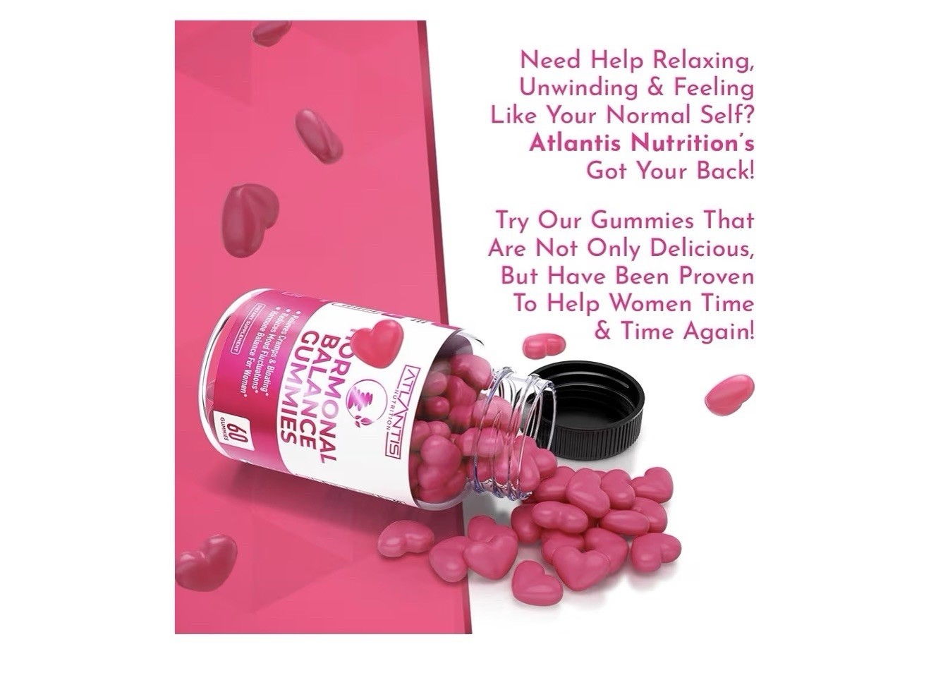 Atlantis Nutrition Hormonal Balance 60 Gummies Exp 07/2027 (T-55)