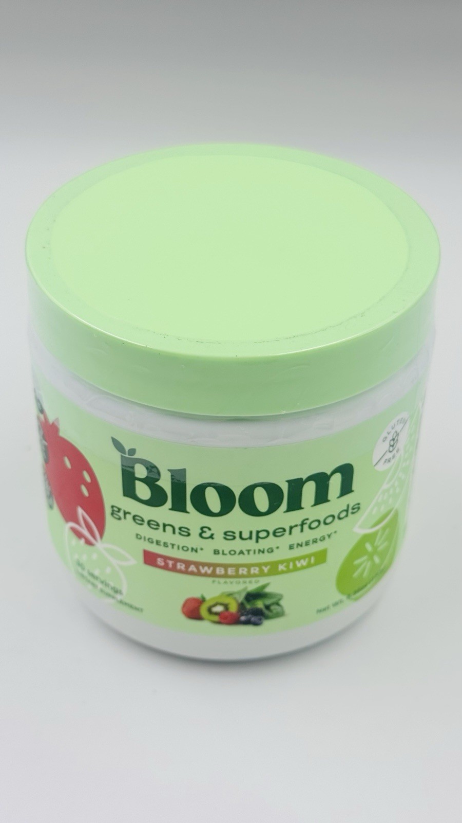 Bloom Greens & Superfoods Strawberry Kiwi Powder 6.39oz Gluten-Free Exp: 12/2026