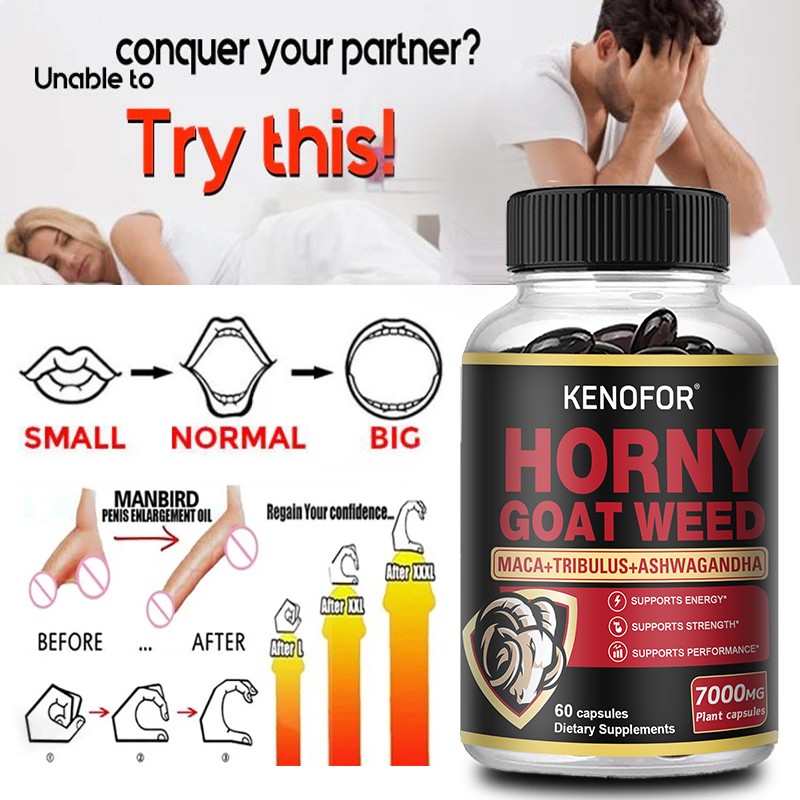 Horny Goat Weed 60 Capsules Maca Root Extract Panax Ginseng Tribulus Terrestris