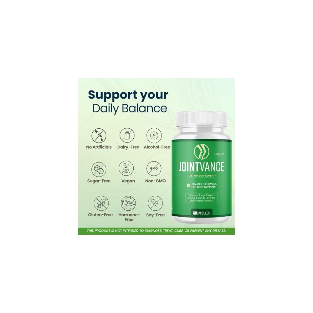 Valdivia JointVance 60 Capsules Dietary Supplement Made in USA