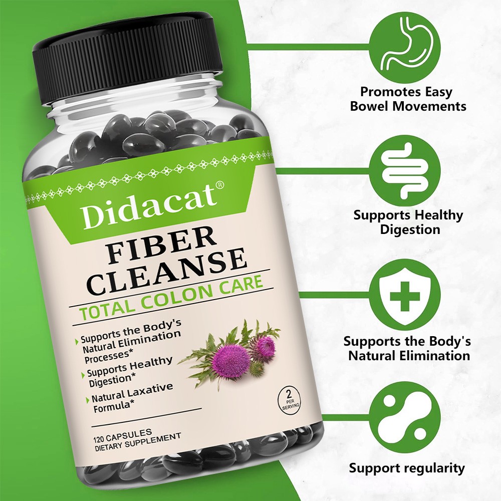 Natural Fiber Supplement total Colon care with Psyllium Husk Cleanse 30to120caps
