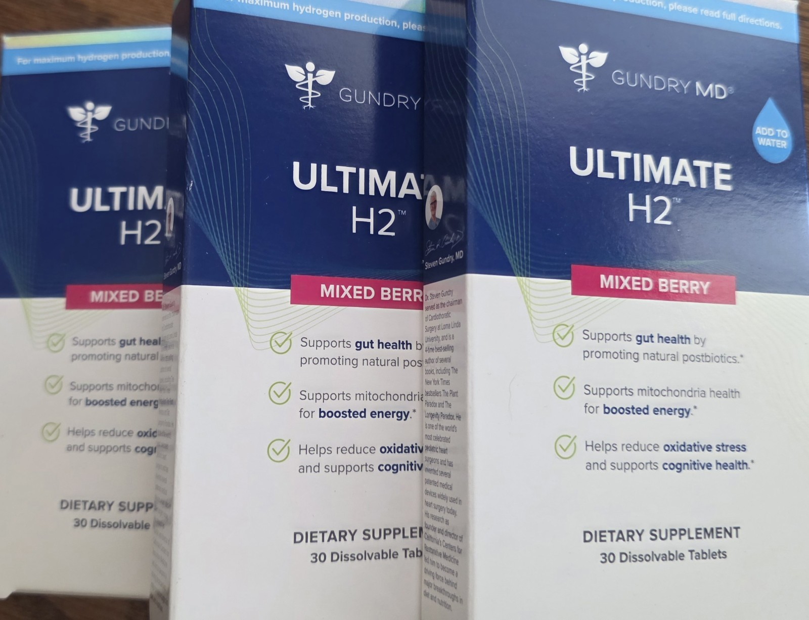 Gundry MD Ultimate H2 Mixed Berry 30 Dissolvable Tablets Gut Health Energy