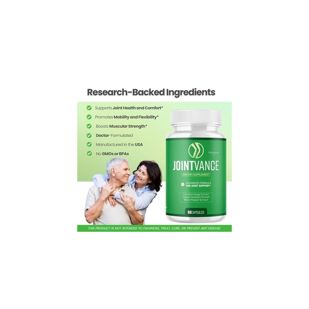 Valdivia JointVance 60 Capsules Dietary Supplement Made in USA