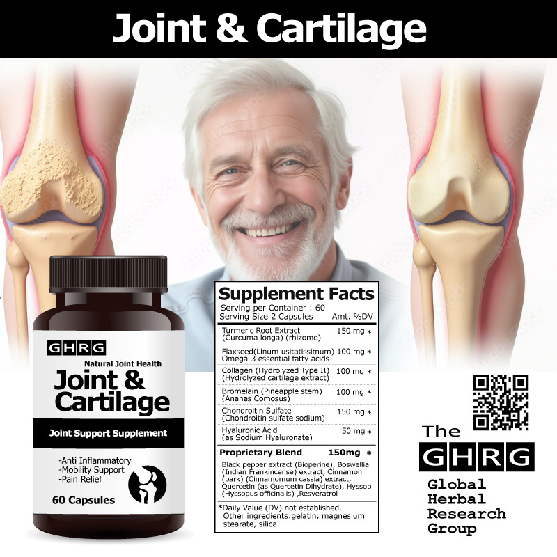 Joint & Cartilage Supplement, Anti Inflammatory, Pain Relief, Mobility Support
