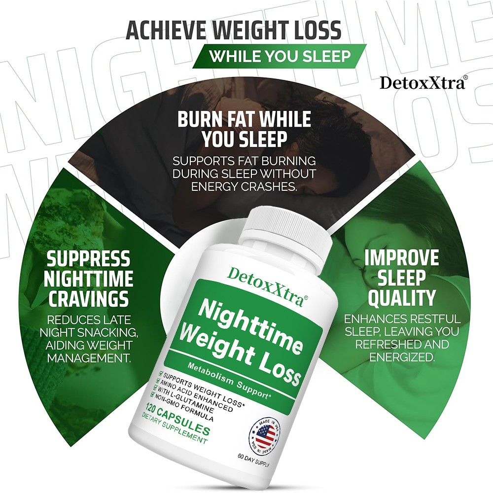 Nighttime Weight Mangment Caps – Metabolism & Fat Burning Support 30/60/120 Caps