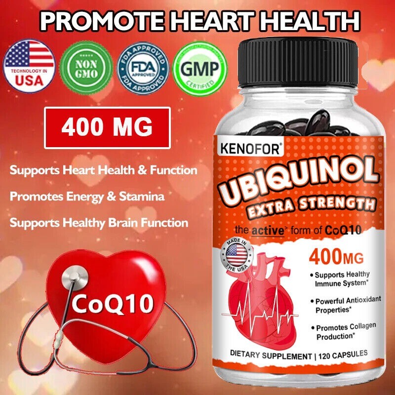 CoQ10 Ubiquinol 400mg Supplement – 30 To 120 Softgels 05/26, NEW
