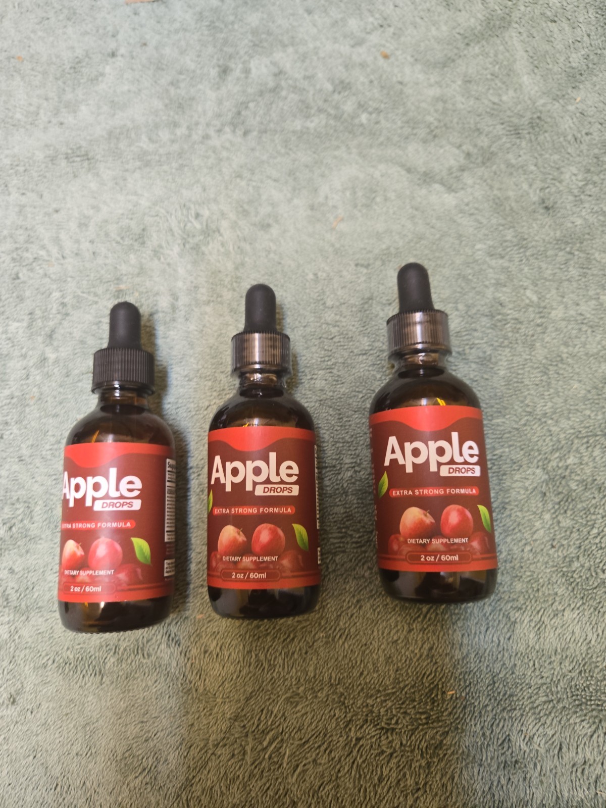 Apple Drops Extra Strong Formula Dietary Supplement 2 oz (Lot of 3)