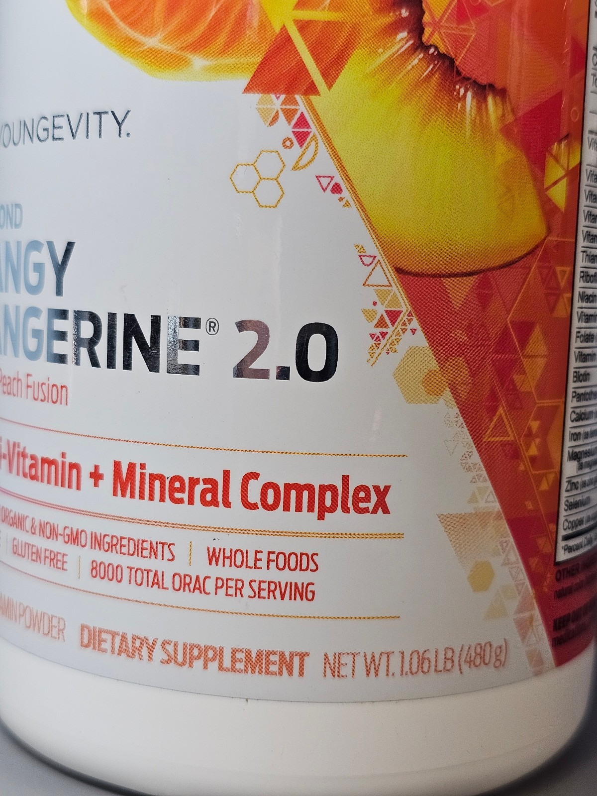 Youngevity Beyond Tangy Tangerine 2.0 Citrus Peach Fusion 1.06 lb New! Exp 1/29
