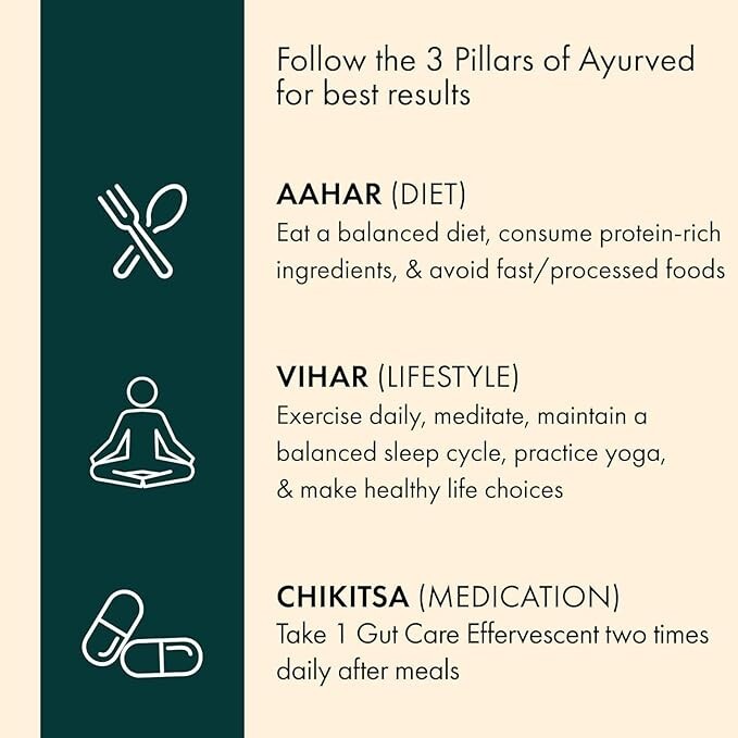 Dr. Vaidya’s Gut Care Effervescent Tablets Improves Digestion 15 Tablets.