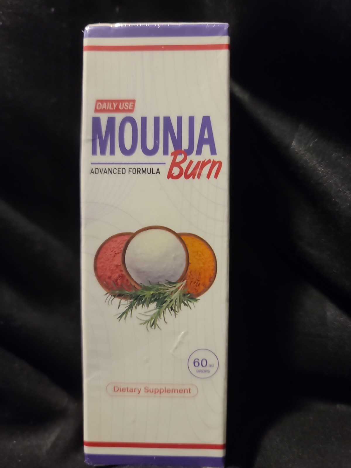 Mounja Peppermint Liquid Dietary Supplement 2oz 60ml Easy to Swallow Wellness