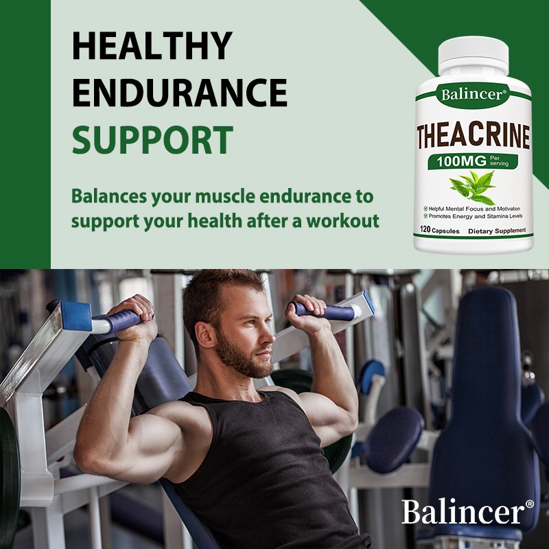 Theacrine Supplement 100g Helpful Mental Focus and Motivation 120 Capsules