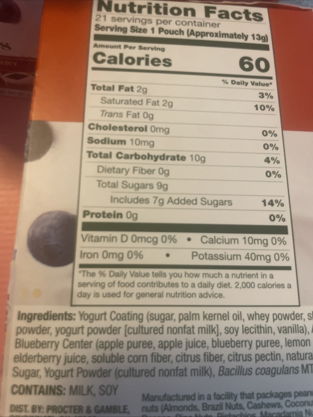 2 Align PROBIOTIC Yogurt Coated Fruit Bites APPLE BLUEBERRY 21 Pouches 03/2026