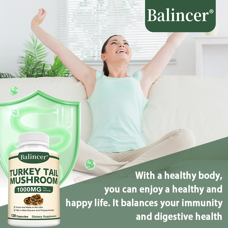 Türkiye Tail Mushroom Capsules – 1000mg – Healthy Immune System – Healthy Living