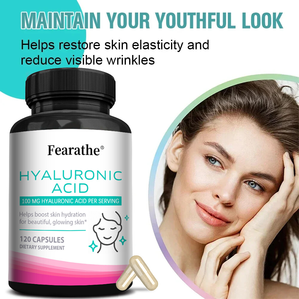 Hyaluronic Acid 100mg Capsules with 5mg of Sodium For Joint and Skin Health