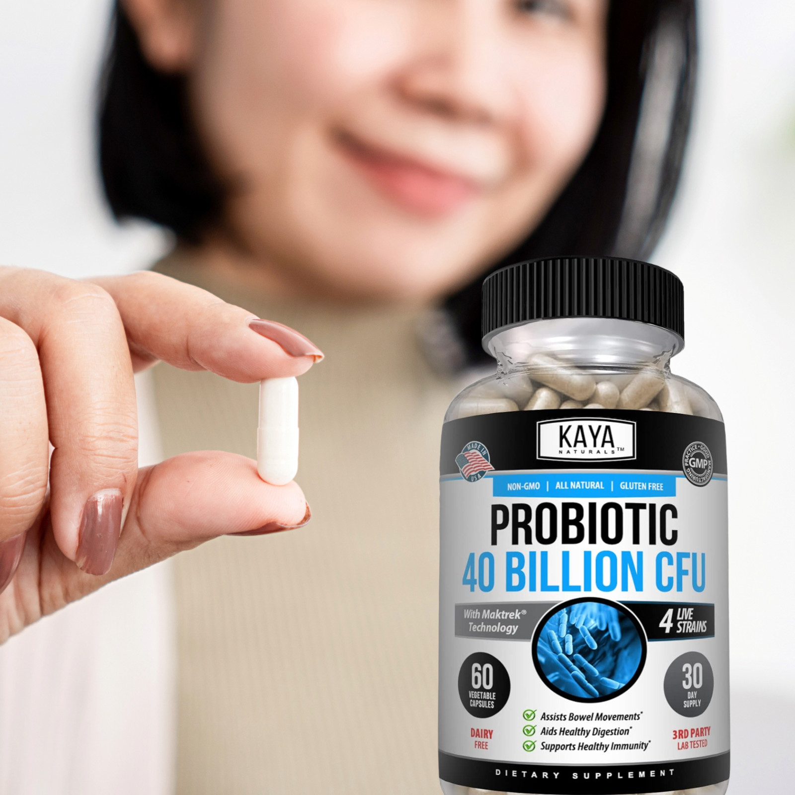 (2 Pack) Probiotics 40 Billion CFU 60ct Digestive Health Immune Support Bloating