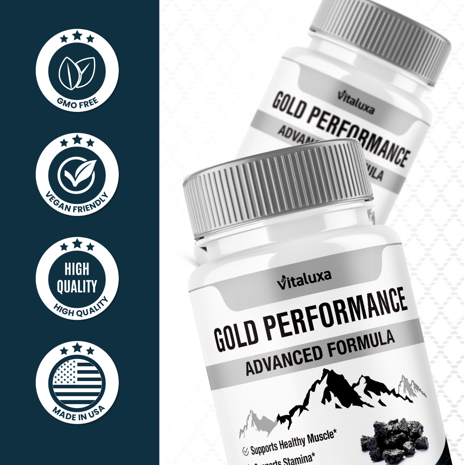 (3 Pack) Gold Performance Capsules Maximum Strength for Confident (180 Capsules)