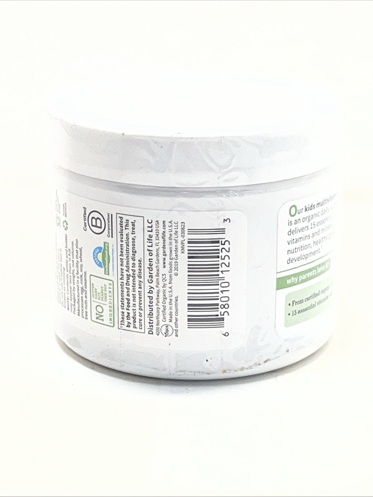 Garden of Life Kids Multivitamin Powder, 2.11 oz (60 g) Exp 12/26