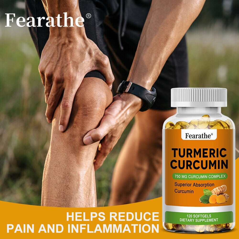 Turmeric Curcumin 750 mg – Brain, Joint Support Capsules 30 To 120 Caps