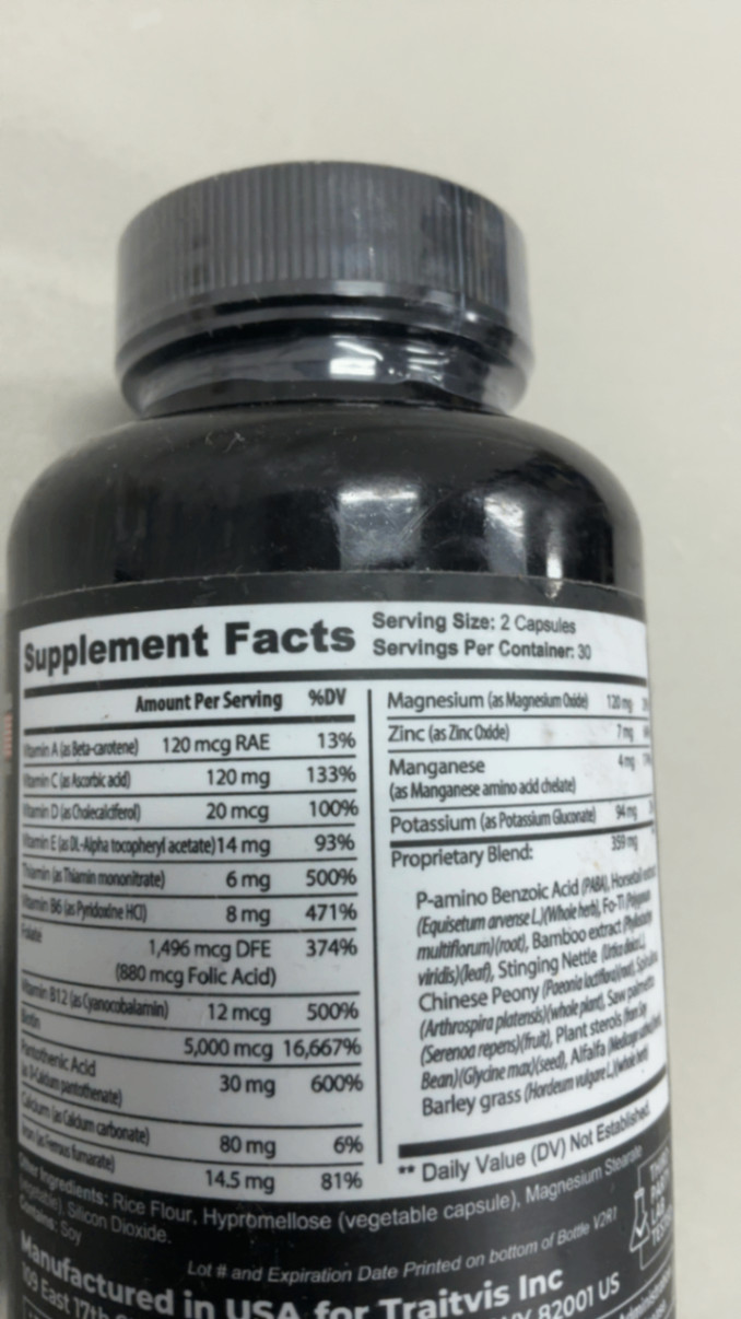 Raw Science Hair Growth Support Formula Saw Palmetto 700 mg