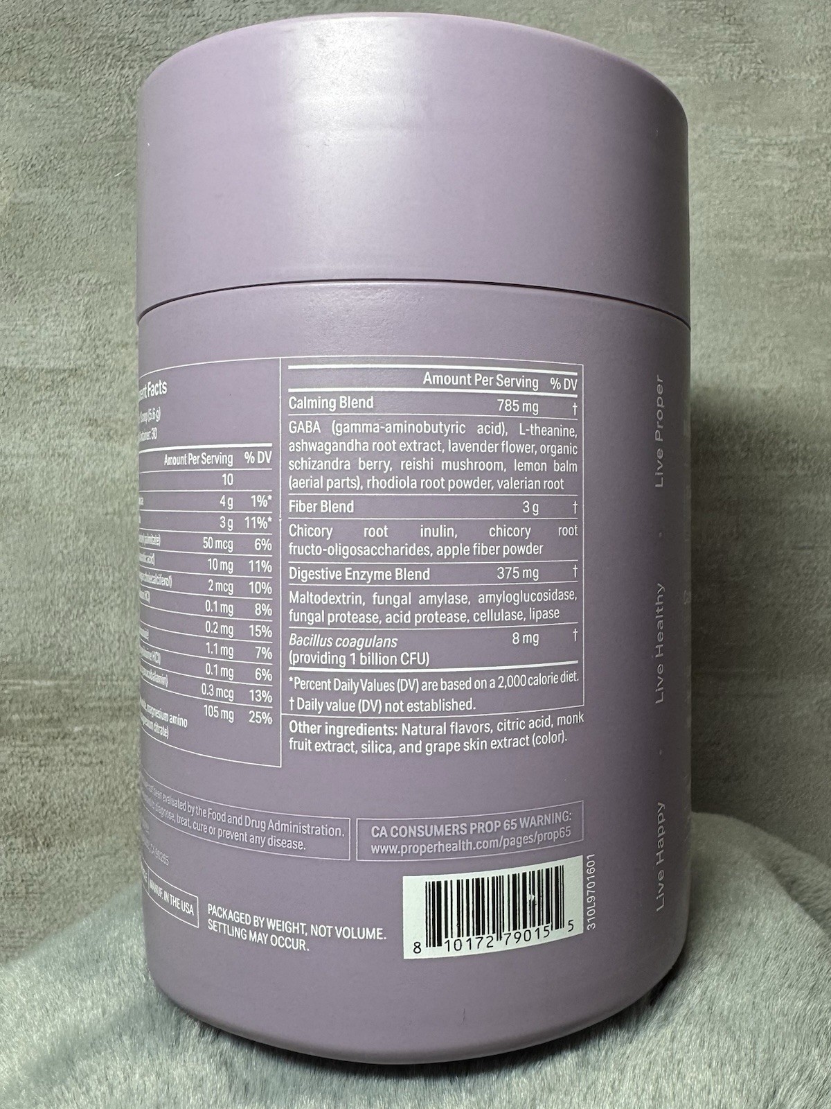Proper Stress Support Calming Aid Superfood Powder Lavender Lemonade 30 Serv Exp