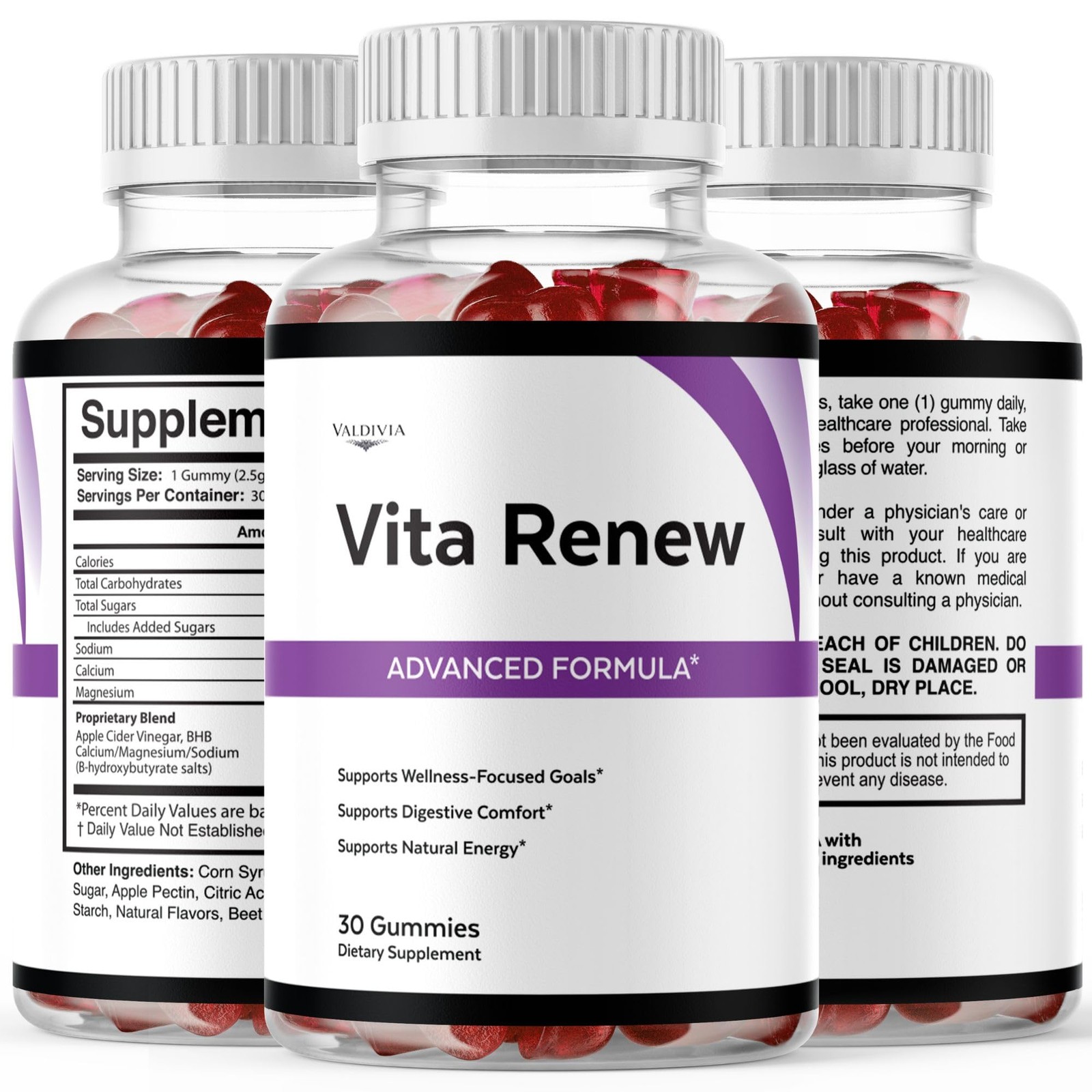 VitaRenew Daily Wellness Supplement Capsules Energy Immune 3 Pack 90Gt