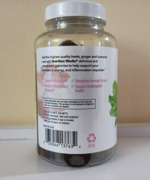 Nutritionworks® Beets with Turmeric & Ginger Gummies Circulation Superfood