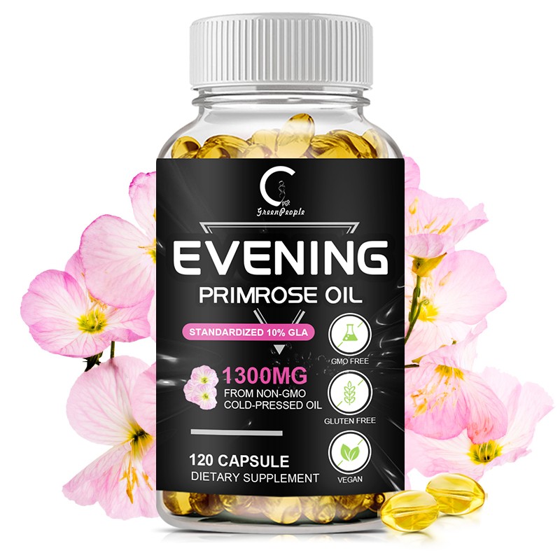 Evening Primrose Oil 1300mg 240 Softgels | 120mg GLA for Skin & Hormone Balance