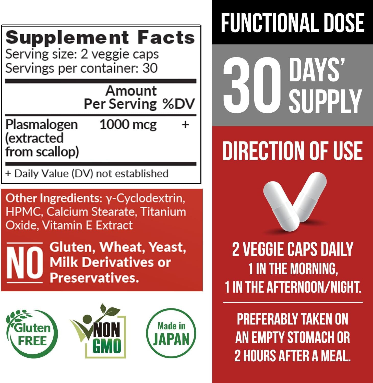 Neuroregain – Scallop-Derived PLASMALOGEN for Brain suitable for Men and Women