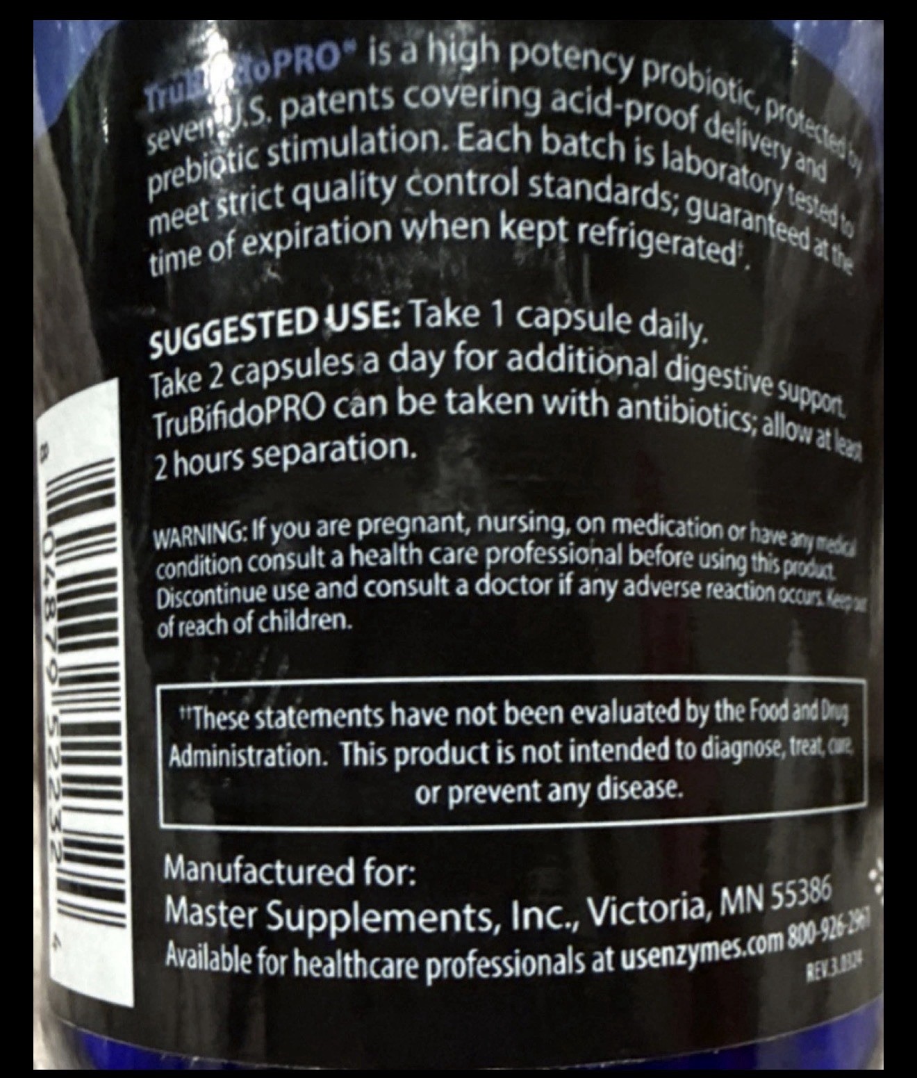 TruBifidoPRO Colon & Immune Health Probiotic 31 Capsules